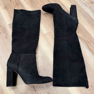 EUC Sam Edelman Genuine Black Suede Knee High Boots-Size 9